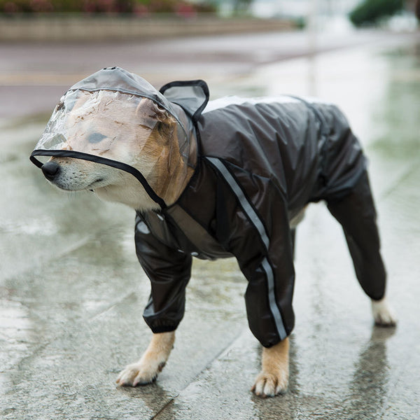 Puppy dog raincoat four feet