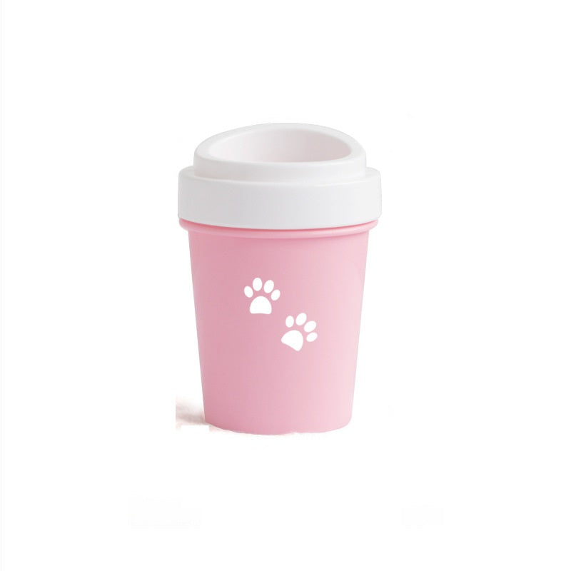 Dog foot care cleaning tool with soft silicone bristles, ideal for paw hygiene and mud removal